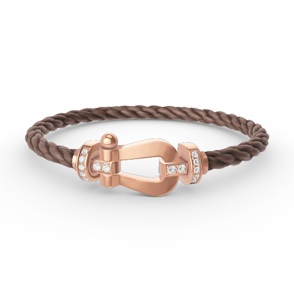 [Auream]FORCE LARGE HORSESHOE HALF DIAMOND BRACELET ROSE GOLD
