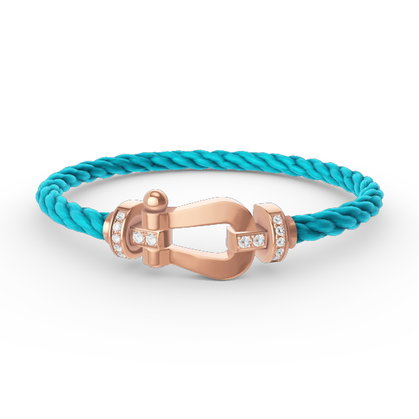 [Auream]FORCE LARGE HORSESHOE HALF DIAMOND BRACELET ROSE GOLD