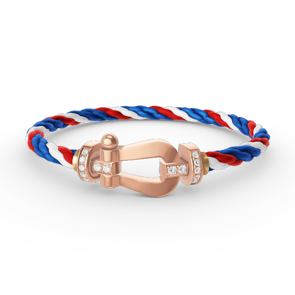 [Auream]FORCE LARGE HORSESHOE HALF DIAMOND BRACELET ROSE GOLD