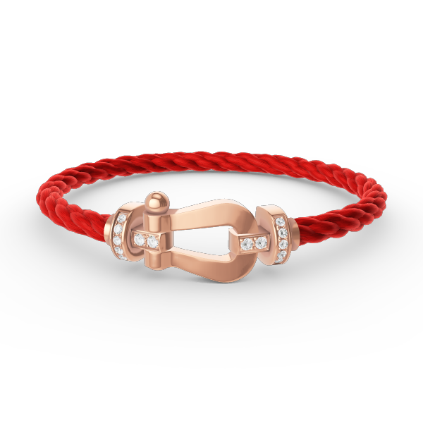 [Auream]FORCE LARGE HORSESHOE HALF DIAMOND BRACELET ROSE GOLD