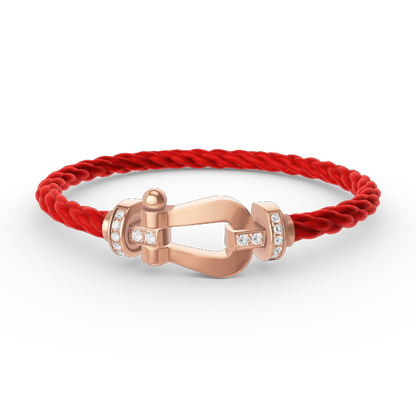 [Auream]FORCE LARGE HORSESHOE HALF DIAMOND BRACELET ROSE GOLD