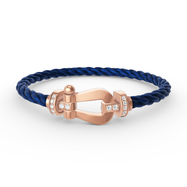 [Auream]FORCE LARGE HORSESHOE HALF DIAMOND BRACELET ROSE GOLD