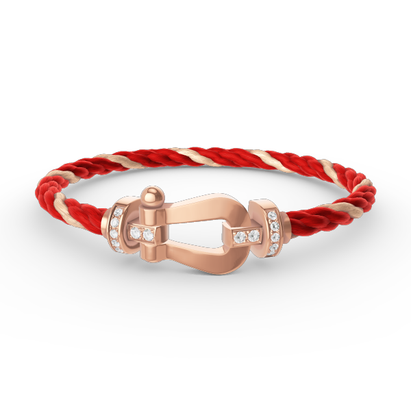 [Auream]FORCE LARGE HORSESHOE HALF DIAMOND BRACELET ROSE GOLD