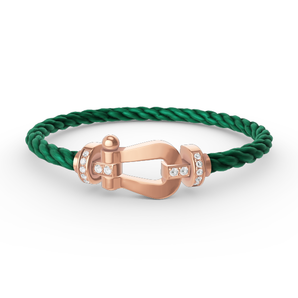 [Auream]FORCE LARGE HORSESHOE HALF DIAMOND BRACELET ROSE GOLD