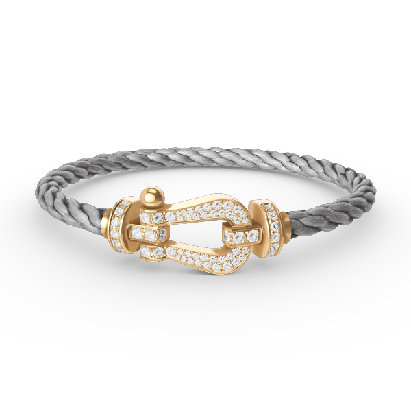 [Auream]FORCE LARGE HORSESHOE FULL DIAMOND BRACELET GOLD
