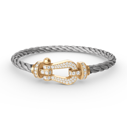 [Auream]FORCE LARGE HORSESHOE FULL DIAMOND BRACELET GOLD
