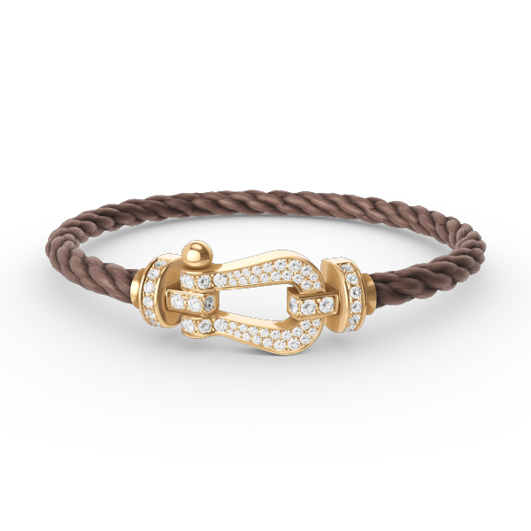 [Auream]FORCE LARGE HORSESHOE FULL DIAMOND BRACELET GOLD