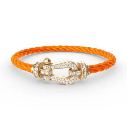 [Auream]FORCE LARGE HORSESHOE FULL DIAMOND BRACELET GOLD