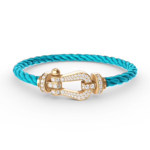[Auream]FORCE LARGE HORSESHOE FULL DIAMOND BRACELET GOLD