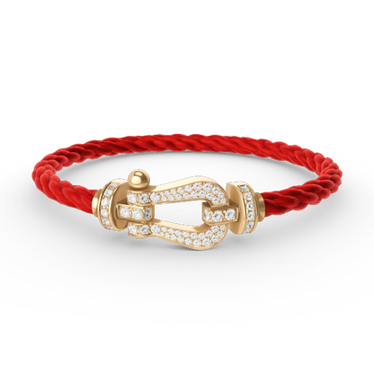 [Auream]FORCE LARGE HORSESHOE FULL DIAMOND BRACELET GOLD