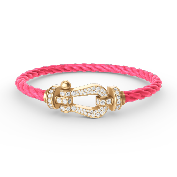 [Auream]FORCE LARGE HORSESHOE FULL DIAMOND BRACELET GOLD