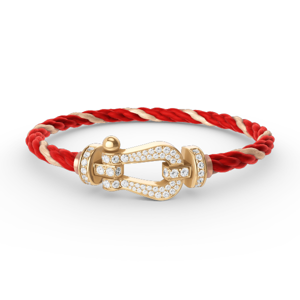 [Auream]FORCE LARGE HORSESHOE FULL DIAMOND BRACELET GOLD