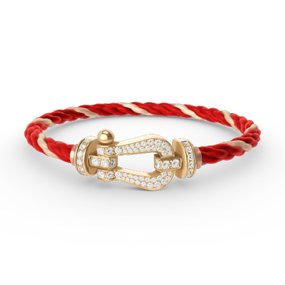 [Auream]FORCE LARGE HORSESHOE FULL DIAMOND BRACELET GOLD