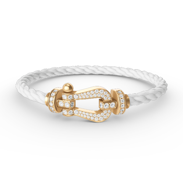 [Auream]FORCE LARGE HORSESHOE FULL DIAMOND BRACELET GOLD