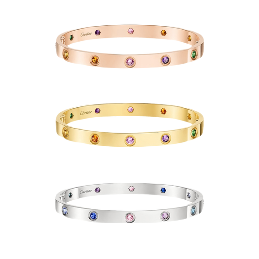 [Auream] 2026 RAINBOW LOVE BRACELET 6.1MM  10 DIAMONDS