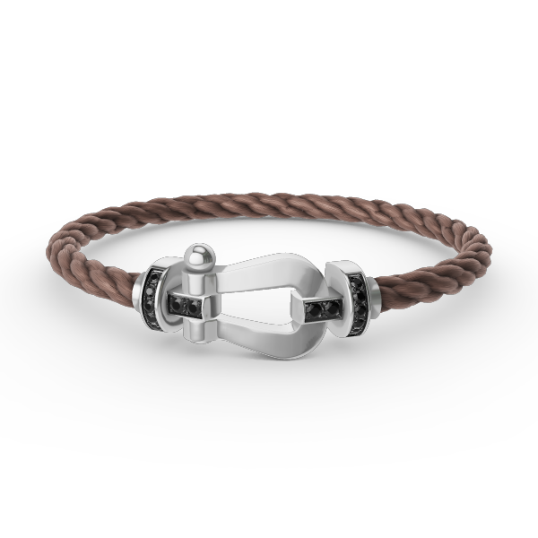 [Auream]FORCE LARGE HORSESHOE BLACK DIAMOND BRACELET SILVER