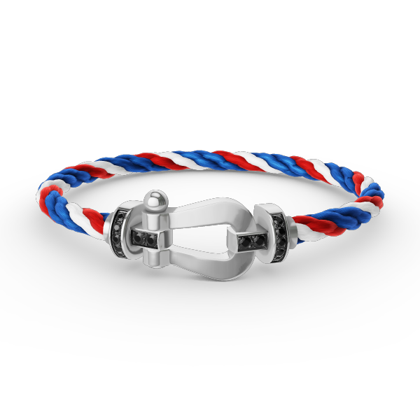[Auream]FORCE LARGE HORSESHOE BLACK DIAMOND BRACELET SILVER