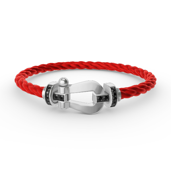 [Auream]FORCE LARGE HORSESHOE BLACK DIAMOND BRACELET SILVER