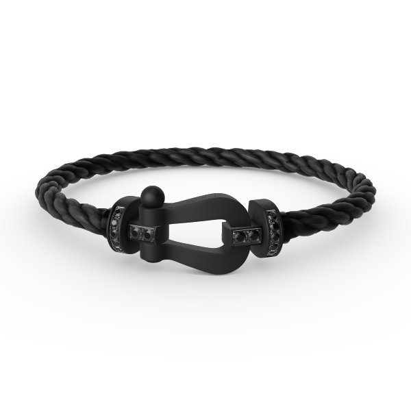 [Auream]FORCE LARGE SERIES HORSESHOE BLACK SAMURAI BRACELET