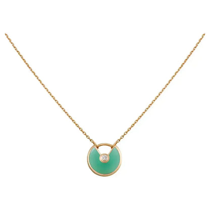 [Auream]AMULETTE GOLD MALACHITE NECKLACE