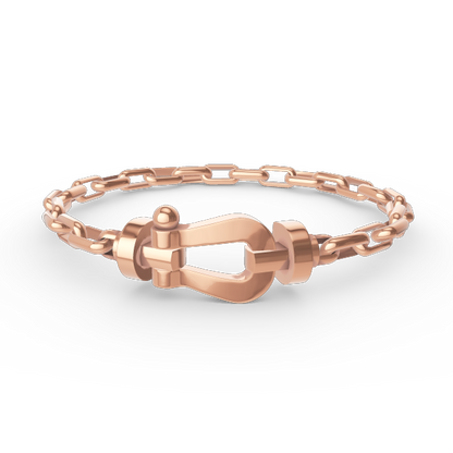 [Auream]FORCE LARGE HORSESHOE CLASP  METAL BRACELET