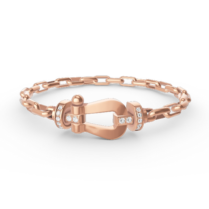 [Auream]FORCE LARGE HORSESHOE CLASP  METAL BRACELET