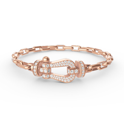 [Auream]FORCE LARGE HORSESHOE CLASP  METAL BRACELET