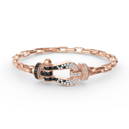 [Auream]FORCE LARGE HORSESHOE CLASP  METAL BRACELET