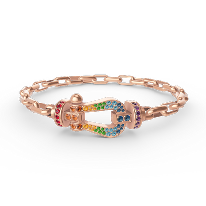 [Auream]FORCE LARGE HORSESHOE CLASP  METAL BRACELET