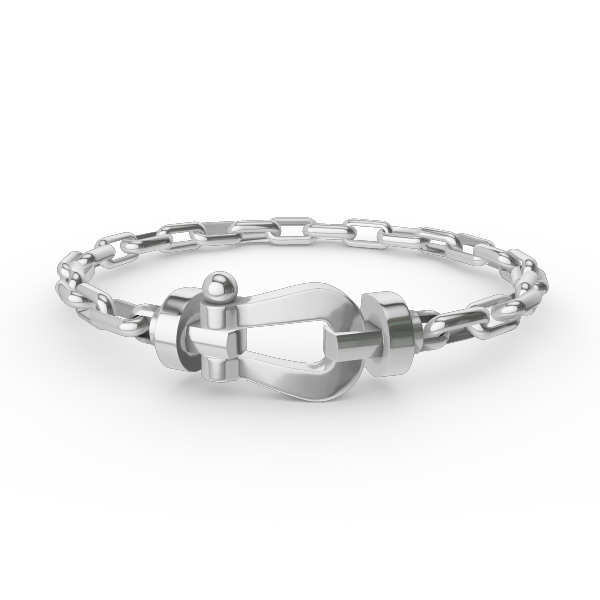 [Auream]FORCE LARGE HORSESHOE CLASP  METAL BRACELET
