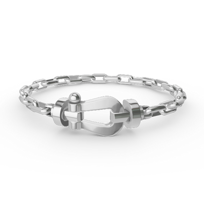 [Auream]FORCE LARGE HORSESHOE CLASP  METAL BRACELET