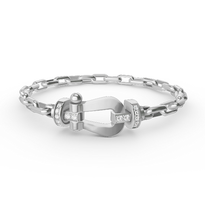 [Auream]FORCE LARGE HORSESHOE CLASP  METAL BRACELET