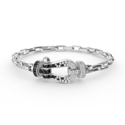 [Auream]FORCE LARGE HORSESHOE CLASP  METAL BRACELET