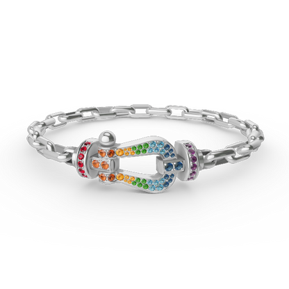 [Auream]FORCE LARGE HORSESHOE CLASP  METAL BRACELET
