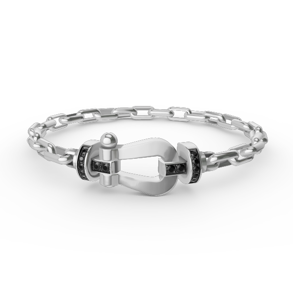 [Auream]FORCE LARGE HORSESHOE CLASP  METAL BRACELET