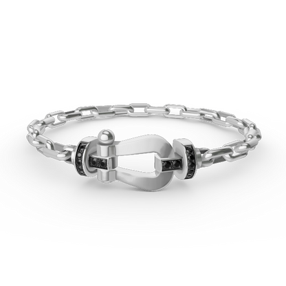 [Auream]FORCE LARGE HORSESHOE CLASP  METAL BRACELET