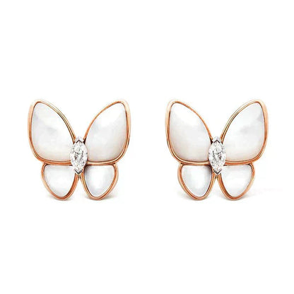 [Auream]BUTTERFLY MOP DIAMOND EARRINGS