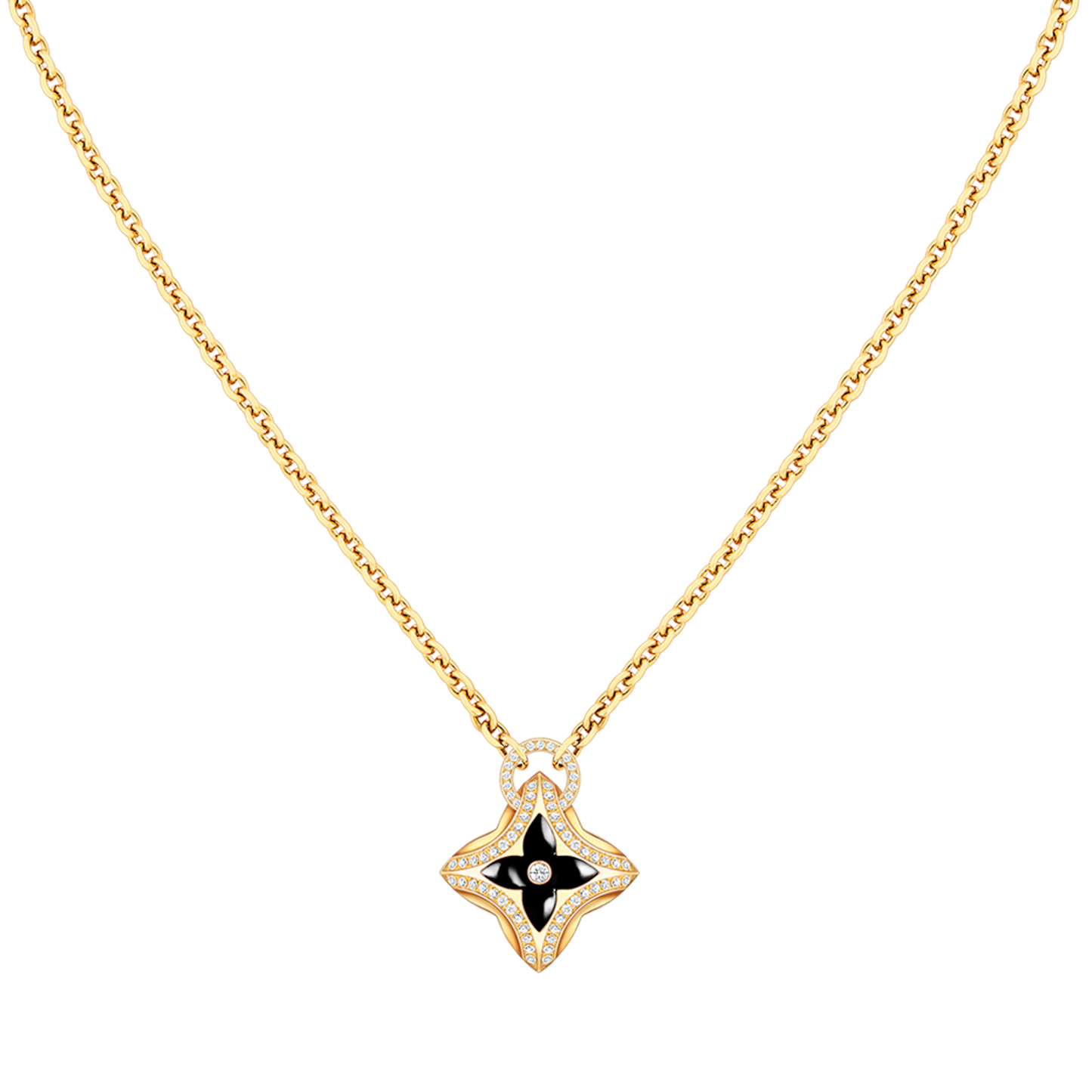 [Auream]STAR PEDANT PINK GOLD DIAMOND NECKLACE