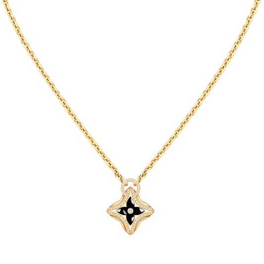[Auream]STAR PEDANT PINK GOLD DIAMOND NECKLACE