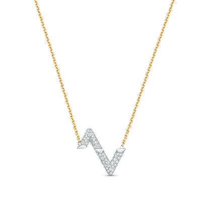 [Auream]VOLT SILVER DIAMOND PEDANT NECKLACE