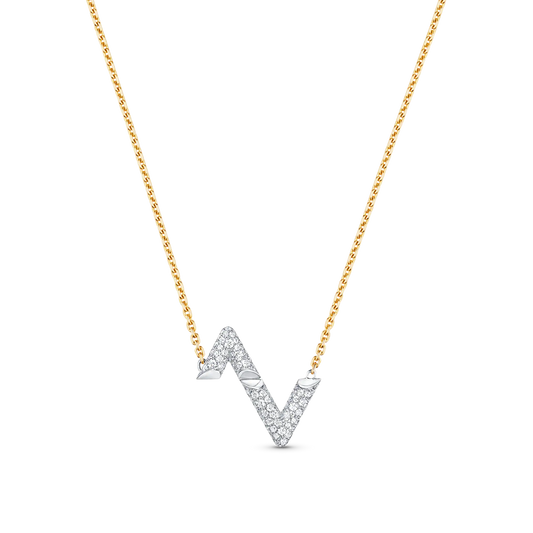 [Auream]VOLT SILVER DIAMOND PEDANT NECKLACE