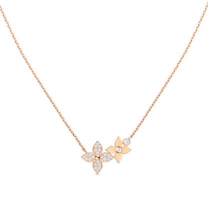 [Auream]STAR BLOSSOM NECKLACE PINK GOLD DIAMONDS