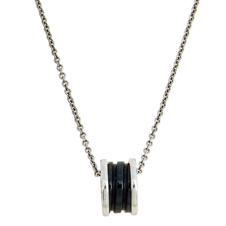 [Auream]ZERO 1 BLACK CERAMIC SILVER NECKLACE
