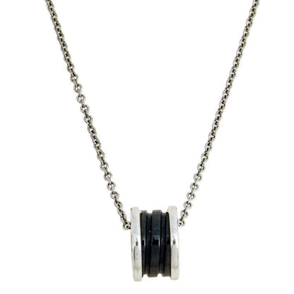 [Auream]ZERO 1 BLACK CERAMIC SILVER NECKLACE
