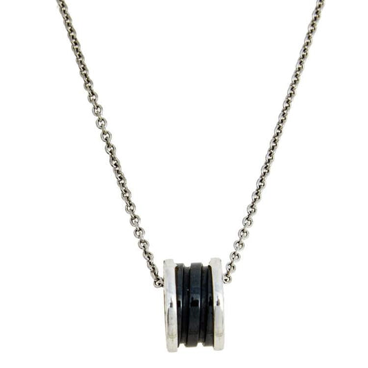[Auream]ZERO 1 BLACK CERAMIC SILVER NECKLACE