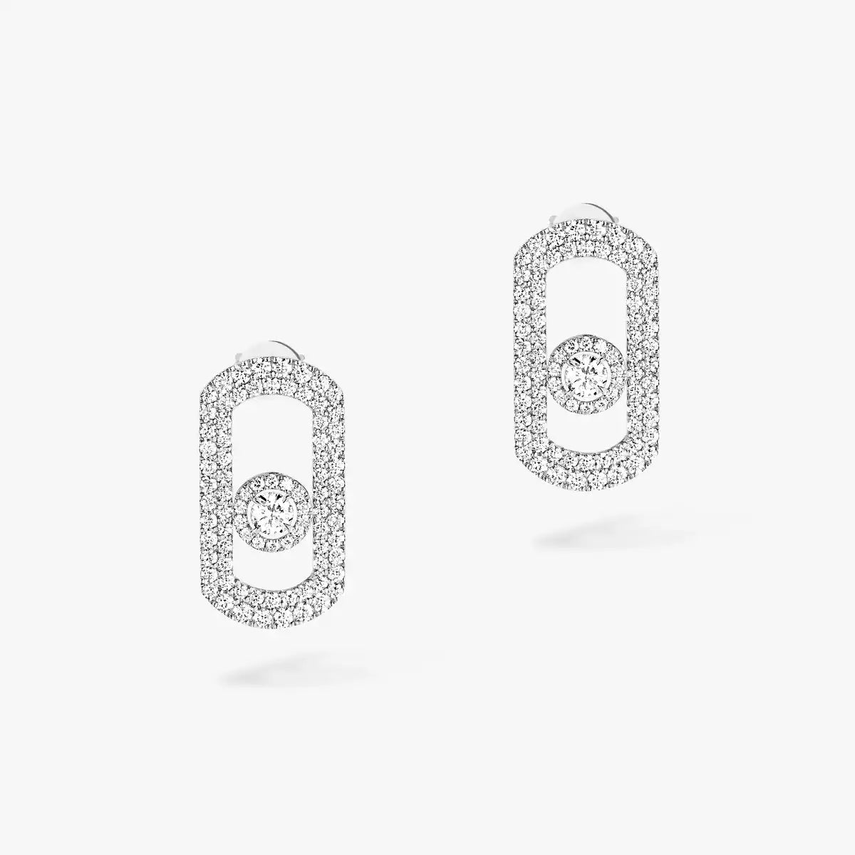 [Auream]So Move Pave_-Set Diamond Earrings in Silver
