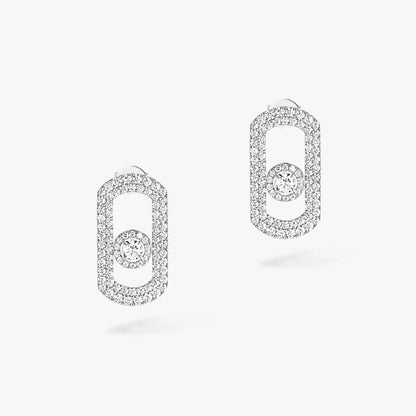 [Auream]So Move Pave_-Set Diamond Earrings in Silver