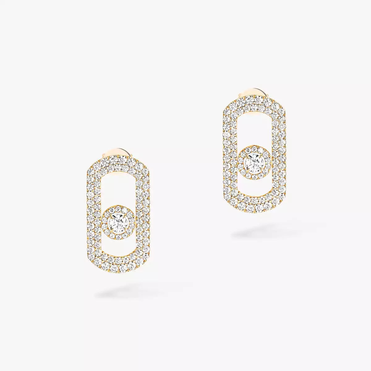[Auream]So Move Pave_-Set Diamond Earrings in Silver