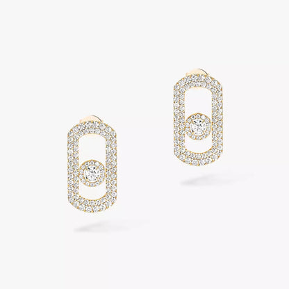 [Auream]So Move Pave_-Set Diamond Earrings in Silver