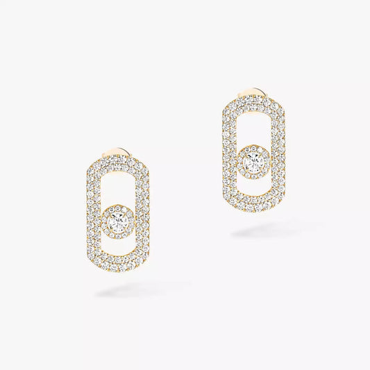 [Auream]So Move Pave_-Set Diamond Earrings in Silver